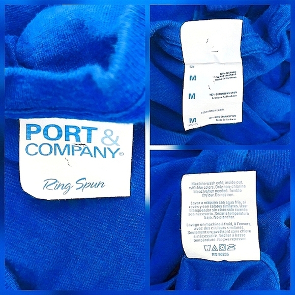 Port & Company Blue Graphic Quote T-Shirt Ring Spun Cotton Funny Sarcastic M - Picture 4 of 4